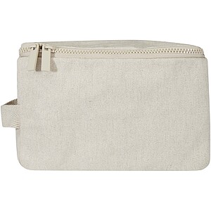 Pack 500 g/m2 Aware™ recycled toiletry organiser, oatmeal