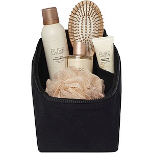 Pack 500 g/m2 Aware™ recycled toiletry organiser, solid black