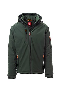 Padded softshell jacket, CREEK PAD, army green/green, L