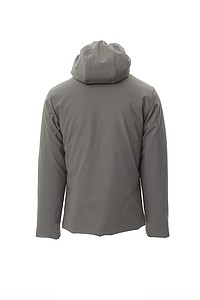 Padded softshell jacket, OREGON, black/steel grey, XXS
