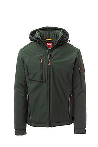 Padded softshell jacket, STREAM PAD, army green/green, L