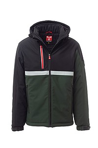 Padded softshell jacket, WISE PAD, forest green/black, L