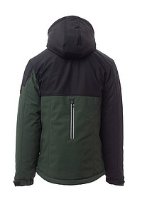 Padded softshell jacket, WISE PAD, forest green/black, XXS