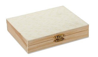 Painting set in wooden box, wood