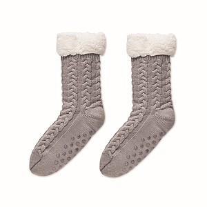 Pair of cable knit slipper socks