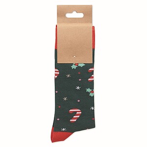 Pair of Christmas socks L, green