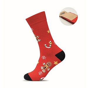 Pair of Christmas socks M, red