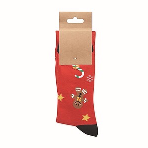 Pair of Christmas socks M, red