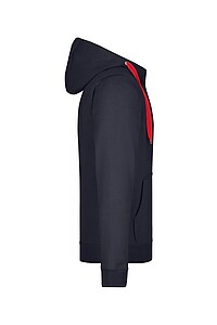 Pánská mikina James & Nicholson Doubleface, námořní modrá/červená, velikost S