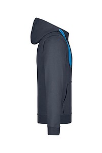 Pánská mikina James & Nicholson Doubleface, námořní modrá/modrá, velikost S