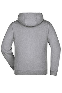 Pánská mikina James & Nicholson Doubleface, šedá/námořní modrá, velikost S