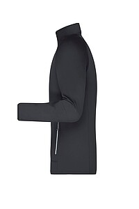 Pánská mikina James & Nicholson Stretchfleece, černá, velikost XL