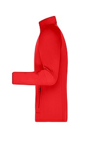 Pánská mikina James & Nicholson Stretchfleece, červená, velikost XL