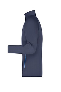 Pánská mikina James & Nicholson Stretchfleece, námořní mosdrá, velikost XL