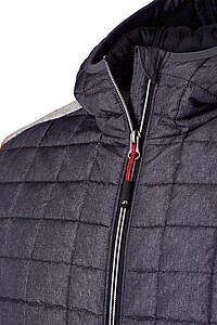 Pánská mikina James & Nicholson, světle šedý melír/antracitová, velikost S