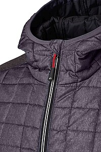 Pánská mikina James & Nicholson, tmavě šedý melír/antracitová, velikost S