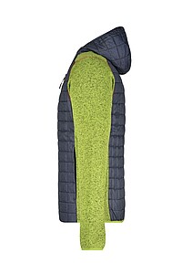 Pánská mikina James & Nicholson, zelený melír/antracitová, velikost S