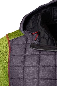 Pánská mikina James & Nicholson, zelený melír/antracitová, velikost XL