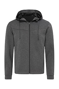 Pánská mikina STEDMAN RECYCLED SCUBA JACKET MEN, antracitový melír, S