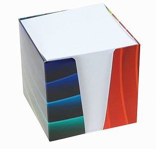Paper cube with full color box print