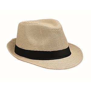 Paper straw hat, beige