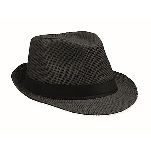 Paper straw hat, black