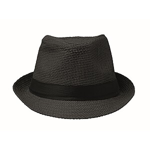 Paper straw hat, black