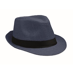 Paper straw hat, blue