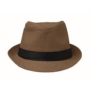 Paper straw hat, brown