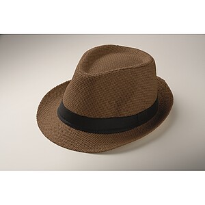 Paper straw hat, brown