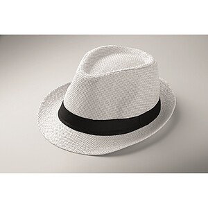Paper straw hat, white