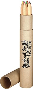 Paperboard quiver with 7 pencils, brown