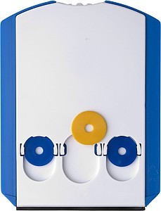 Parking disc, scraper, coinsCobalt blue