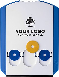 Parking disc, scraper, coinsCobalt blue