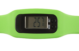 Pedometer with silicone wristband