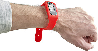 Pedometer with silicone wristband