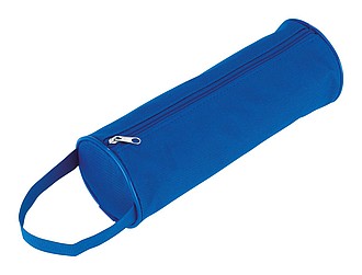 Pen bag "School", round,colour blue