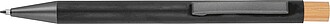 pen made from recycled aluminium with bamboo pusher, black