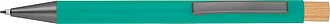 pen made from recycled aluminium with bamboo pusher, turquoise