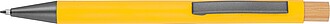 pen made from recycled aluminium with bamboo pusher, yellow