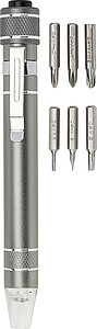 Pen shaped pocket screwdriver.Silver