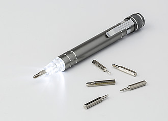 Pen shaped pocket screwdriver.Silver