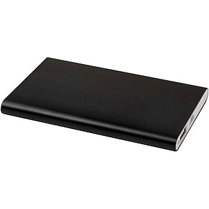 Pep 4000 mAh Type-C recycled aluminium power bank, solid black