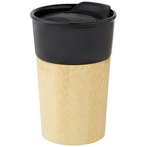 Pereira 320 ml porcelain mug with bamboo outer wall
