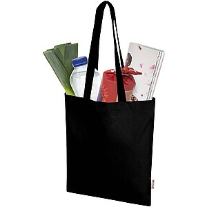 Peru Blend 180 g/m2 GRS recycled cotton tote bag 7L, black