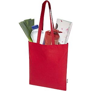 Peru Blend 180 g/m2 GRS recycled cotton tote bag 7L, red