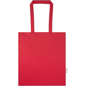 Peru Blend 180 g/m2 GRS recycled cotton tote bag 7L, red
