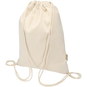 Peru Blend 180 g/m2 GRS recycled drawstring bag 5L, natural