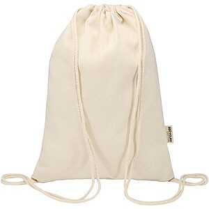 Peru Blend 180 g/m2 GRS recycled drawstring bag 5L, natural