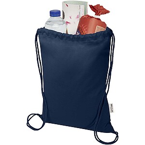 Peru Blend 180 g/m2 GRS recycled drawstring bag 5L, navy